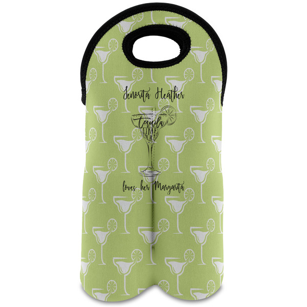 Custom Margarita Lover Wine Tote Bag (2 Bottles) (Personalized)
