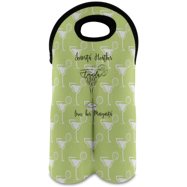 Custom Margarita Lover Wine Tote Bag (2 Bottles) (Personalized)