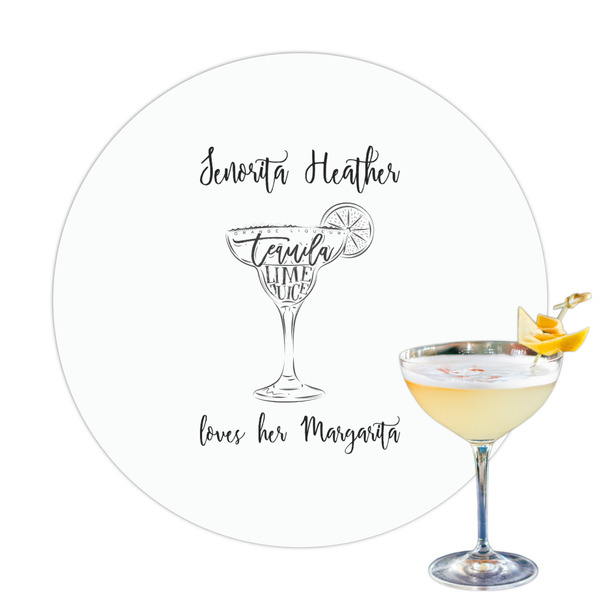 Custom Margarita Lover Printed Drink Topper (Personalized)