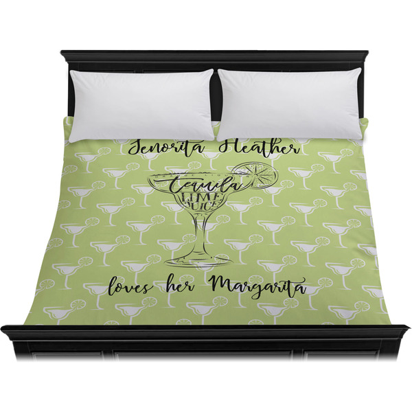 Margarita Lover Duvet Cover - King - On Bed - No Prop