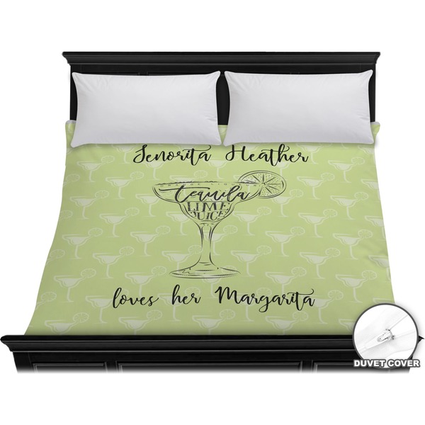Custom Margarita Lover Duvet Cover - King (Personalized)
