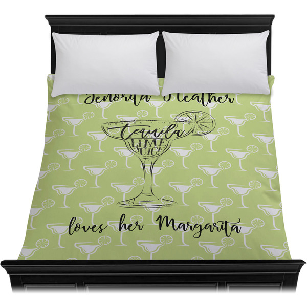 Margarita Lover Duvet Cover - Queen - On Bed - No Prop