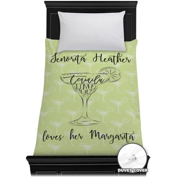 Custom Margarita Lover Duvet Cover - Twin (Personalized)