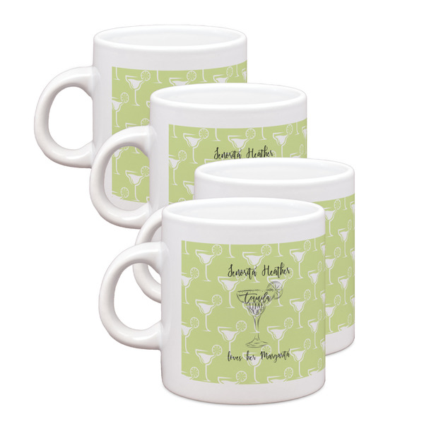 Custom Margarita Lover Single Shot Espresso Cups - Set of 4 (Personalized)