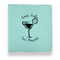 Margarita Lover Leather Binder - 1" - Teal (Personalized)