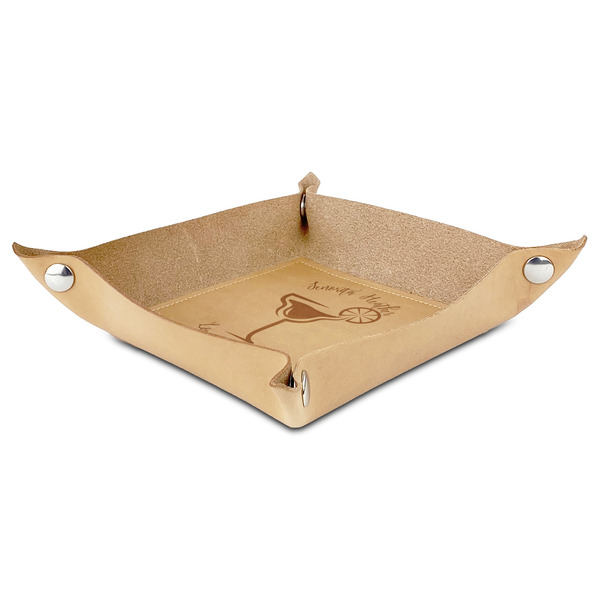 Margarita Lover Genuine Leather Valet Trays - ANGLE (folded)