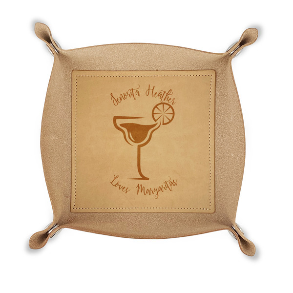 Custom Margarita Lover Genuine Leather Dice Tray (Personalized)