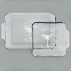 Margarita Lover Set of Glass Baking & Cake Dish - 13in x 9in & 8in x 8in (Personalized)