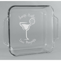 Margarita Lover Glass Cake Dish - 8in x 8in (Personalized)