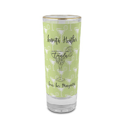 Margarita Lover 2 oz Shot Glass -  Glass with Gold Rim - Single (Personalized)