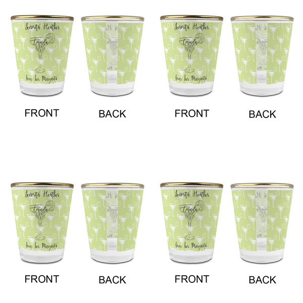 Margarita Lover Glass Shot Glass - with gold rim - Set of 4 - APPROVAL