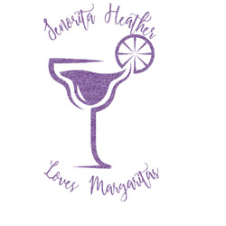 Margarita Lover Glitter Sticker Decal - Custom Sized (Personalized)