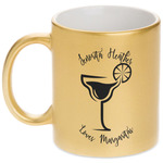 Margarita Lover Metallic Gold Mug (Personalized)