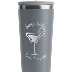 Margarita Lover RTIC Everyday Tumbler with Straw - 28oz - Grey - Single-Sided (Personalized)