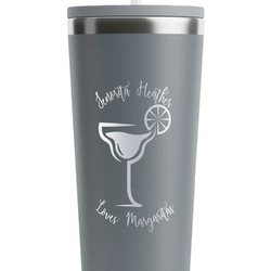 Margarita Lover RTIC Everyday Tumbler with Straw - 28oz - Grey - Single-Sided (Personalized)