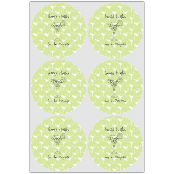 Margarita Lover Icing Circle - Large - Set of 6