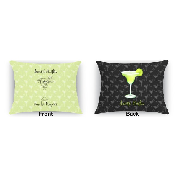 Margarita Lover Indoor Rectangular Burlap Pillow (Front and Back)