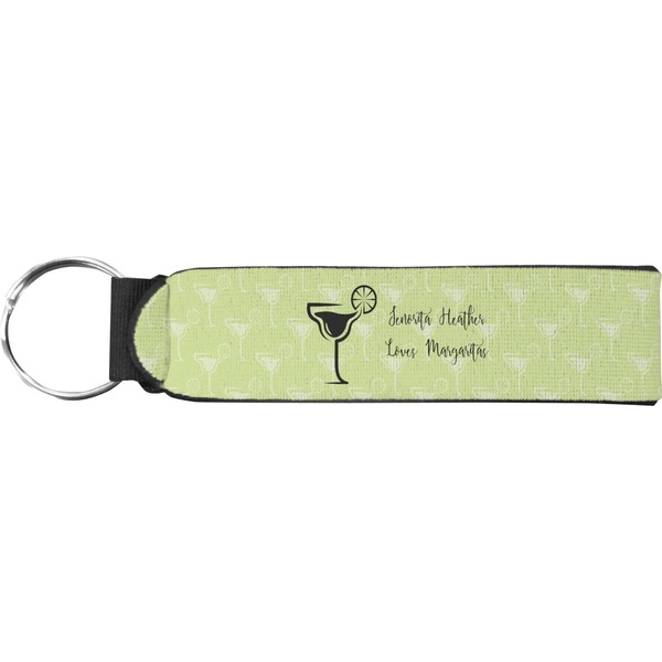 Custom Margarita Lover Neoprene Keychain Fob (Personalized)