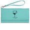 Margarita Lover Ladies Wallet - Leather - Teal - Front View