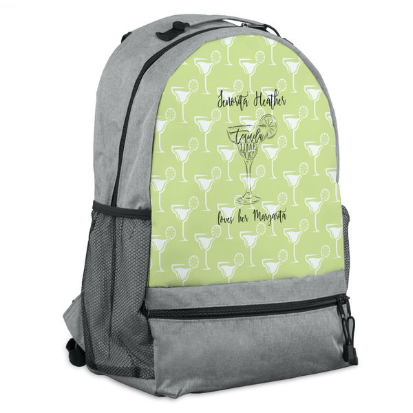 Custom Margarita Lover Backpack - Grey (Personalized)