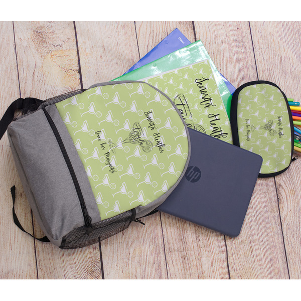 Margarita Lover Large Backpack - Gray - With Stuff