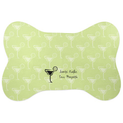Margarita Lover Bone Shaped Dog Food Mat (Large) (Personalized)