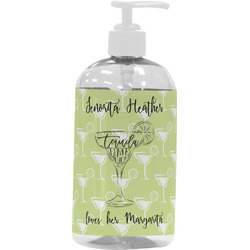 Margarita Lover Plastic Soap / Lotion Dispenser (16 oz - Large - White) (Personalized)
