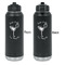 Margarita Lover Laser Engraved Water Bottles - Front & Back Engraving - Front & Back View