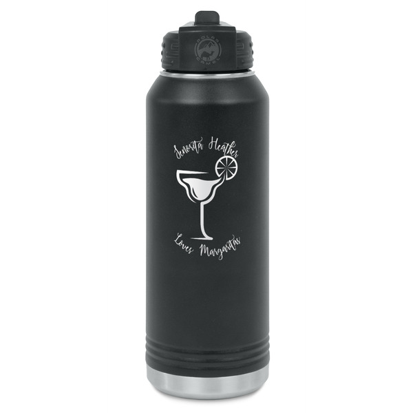 Custom Margarita Lover Water Bottles - Laser Engraved - Front & Back (Personalized)