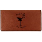 Margarita Lover Leatherette Checkbook Holder - Double Sided (Personalized)