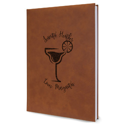 Margarita Lover Leather Sketchbook - Large - Double Sided (Personalized)