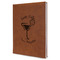 Margarita Lover Leather Sketchbook - Large - Double Sided - Angled View