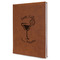 Margarita Lover Leather Sketchbook - Large - Single Sided - Angled View