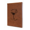 Margarita Lover Leather Sketchbook - Small - Double Sided - Angled View