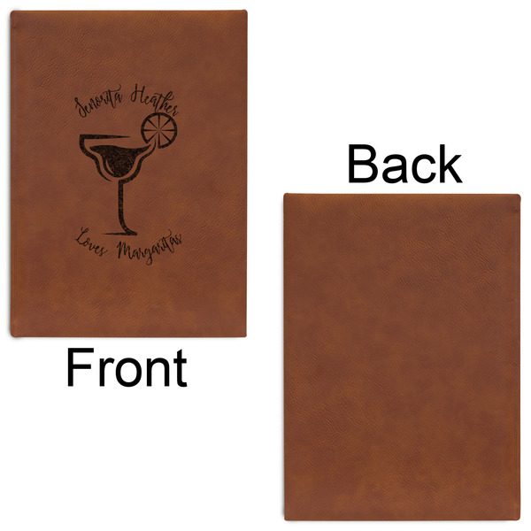 Margarita Lover Leatherette Journal - Large - Single Sided - Front & Back View