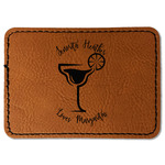Margarita Lover Faux Leather Iron On Patch - Rectangle (Personalized)