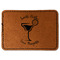 Margarita Lover Faux Leather Iron On Patch - Rectangle (Personalized)