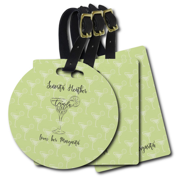 Custom Margarita Lover Plastic Luggage Tag (Personalized)