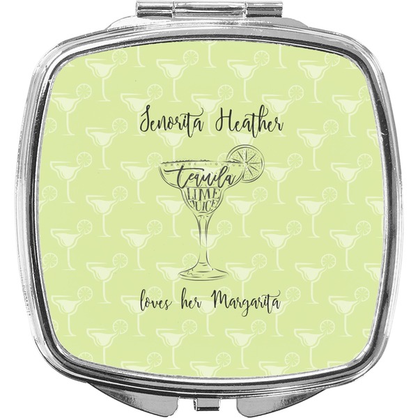 Custom Margarita Lover Compact Makeup Mirror (Personalized)