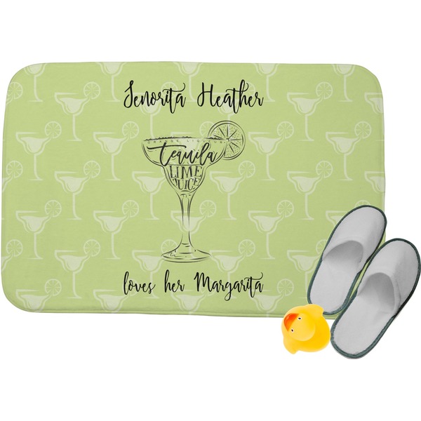 Custom Margarita Lover Memory Foam Bath Mat (Personalized)
