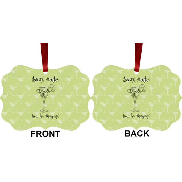 Margarita Lover Metal Benilux Ornament - Front and Back (APPROVAL)