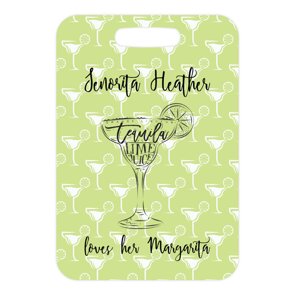 Margarita Lover Metal Luggage Tag - Front Without Strap