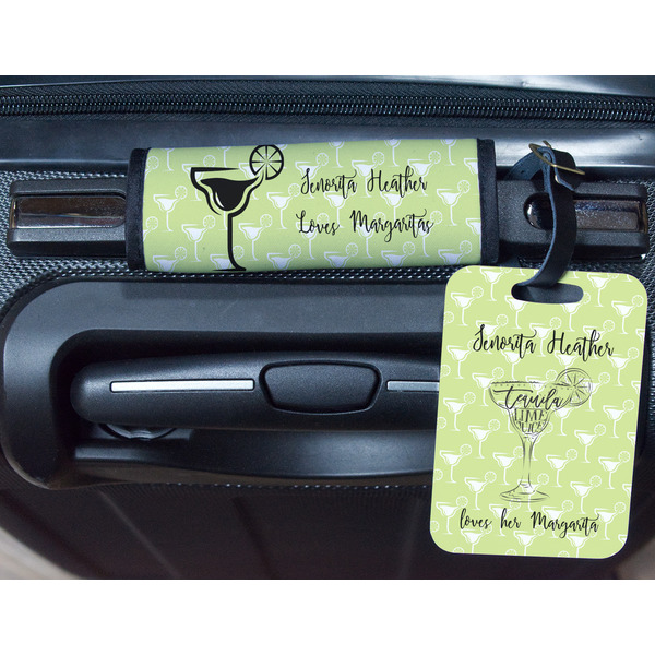 Margarita Lover Metal Luggage Tag & Handle Wrap - In Context