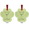 Margarita Lover Metal Paw Ornament - Front and Back