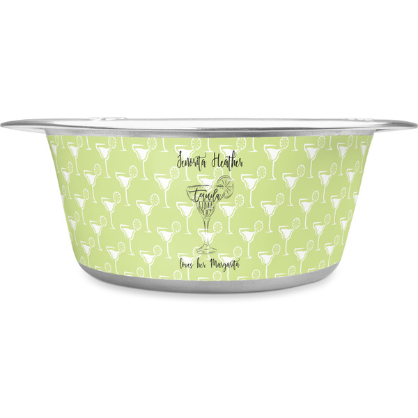 Custom Margarita Lover Stainless Steel Dog Bowl - Small (Personalized)