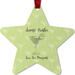 Margarita Lover Metal Star Ornament - Double Sided w/ Name or Text