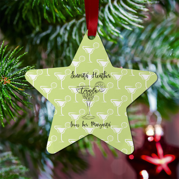 Margarita Lover Metal Star Ornament - Lifestyle