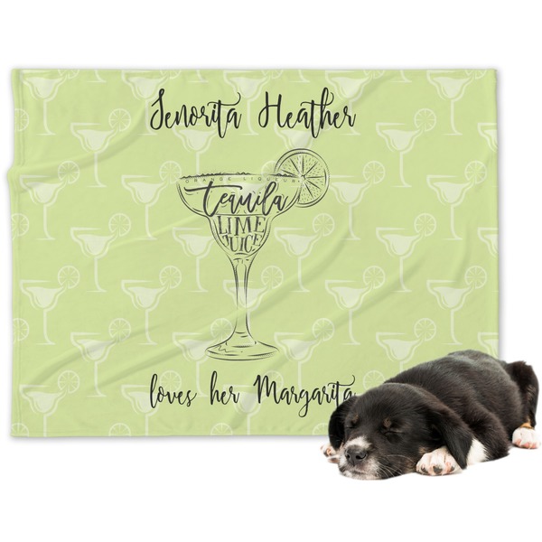Custom Margarita Lover Dog Blanket - Regular (Personalized)