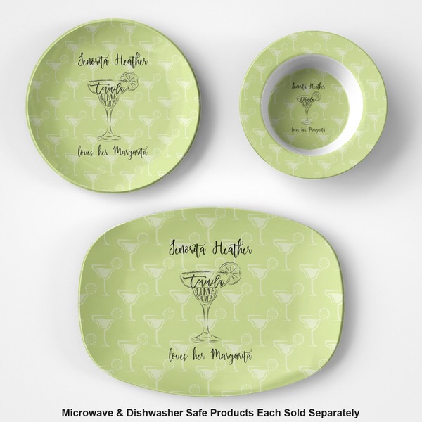 Margarita Lover Microwave & Dishwasher Safe CP Plastic Dishware - Group