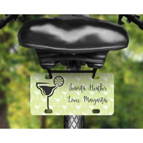 Margarita Lover Mini License Plate on Bicycle